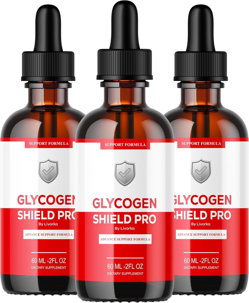 (3 pakke) Glycogen Shield Pro - Glycogen Shield Pro Drops, GlycogenShield Pro Drops, GlycogenShield Pro Support, Glycogen Shield Pro Support, Glycogen Shield Pro Supplement, 3 flasker i 90 dager