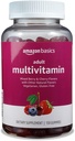 Basics Adult Multivitamin Gummies, Blandet Berry & Cherry, 150 Gummies, 75-dagers forsyning, pakke med 1 (tidligere Solimo)