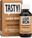 NovaFerrum Tasty | Pediatriske dråper flytende jerntilskudd for spedbarn, Todlere og barn | 15 mg jern per 1 ml dose | Alder 4 & under | Glutenfri | Sukkerfri | Sjokoladeflavorert | 120 Serveringer