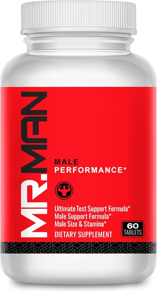 Mr Man mannlige utvidelse piller - størrelse forsterker supplement for menn - Legg til over 3 i 90 dager - 60 tabletter