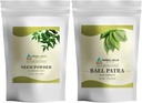 HERBAL HILLS Neem Leaf pulver og Bilva Bael Leaf pulver pakke med 2 Combo