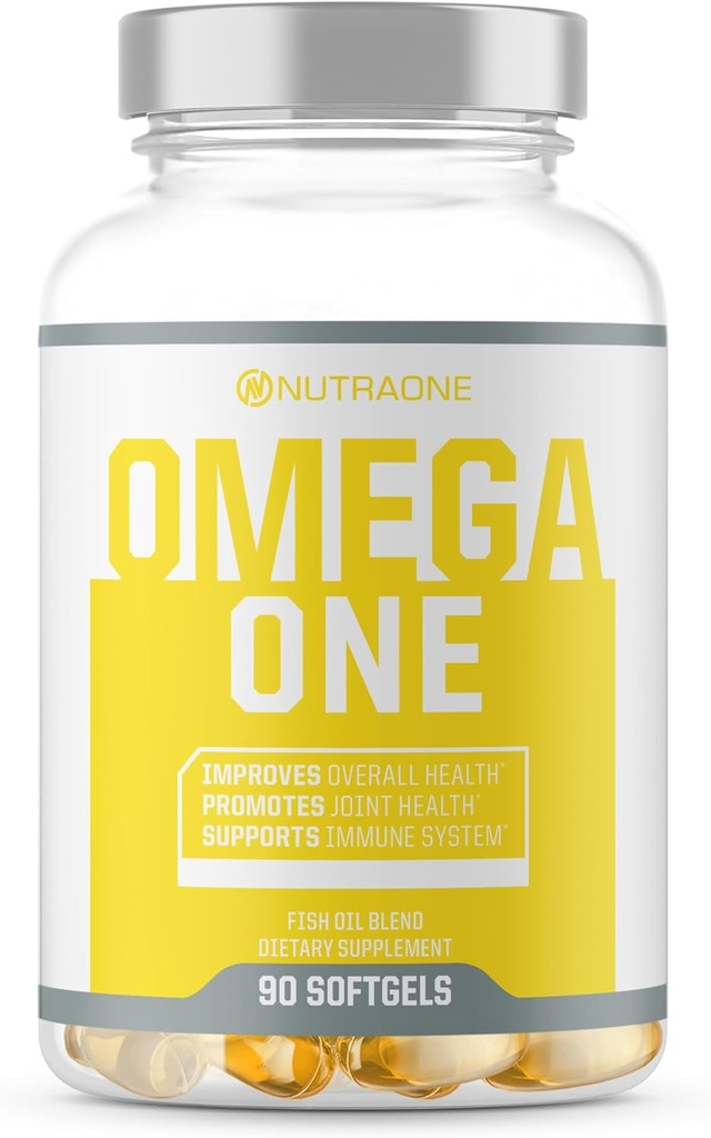 OmegaOne Omega-3 Fish Oil Supplement av NutraOne (90 500 mg Fish Oil piller)
