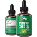 Pumpkin Seed Oil. USDA organisk vegansk flytende dråper ekstrakt for kvinner og menn. Supplement for hårvekst, hud helse, UT, prostata støtte. Null sukker, glutenfri. Ta oralt ingen kapsler