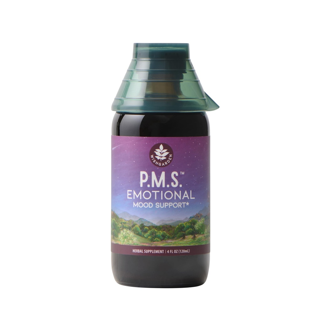 WishGarden Herbs PMS Følelsesmessig for kvinner - Herbal PMS Støtte Supplement for kvinner med Vitex Berry & Blue Vervain, PMS Mood Swing Relief & PMDD Relief Supplement, emosjonell støtte under PMS, 4oz