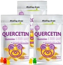 Quercetin med Bromelain Gummies - Vitamin C + Zink + vitamin D3 - Quercetin 500mg Gummies for barn og voksne (3 pakker)