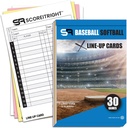 Baseball/Softball Lineup Cards – 16 Spiller Bestill Format Lineup Cards for 30 Spill – Flipbook Carbon Kopier 4 Del Form – Tid Spare og Praktisk Baseball Coaching Tilbehør