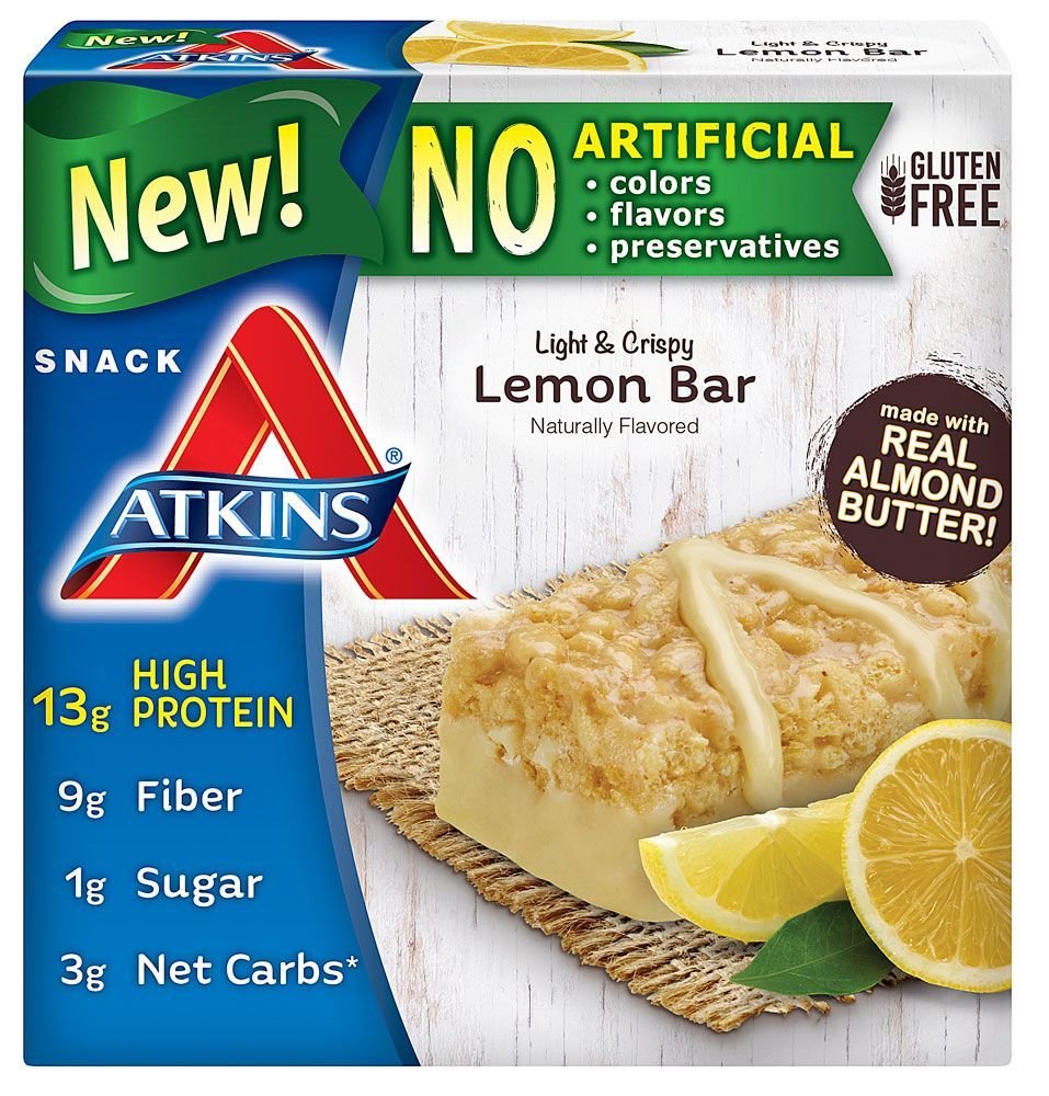 Atkins Snack Light Crispy Lemon Bar, 5 små barer (pakke med 2)