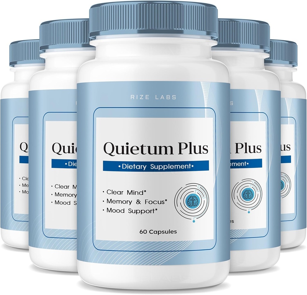 Rise labs - Quietum Plus Tinnitus Relief Kapsler Supplement, Avansert formel Reduser ørering, piller til støtte hørselsfunksjon (300 kapsler)