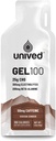 Unived Gel 100 - Vegan Energy Gel for Endurance Athlets Runners & Cyclists - 100kcal - Cocoa Choco - 50mg Koffein - Pakke med 6