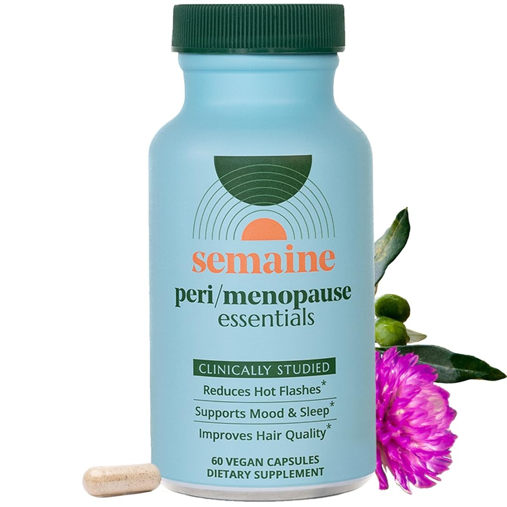 Semine Peri/Menopause Essentials, 30 Ct. - Fullere hår, ingen flere varme blits, hormonbalanse, bedre søvn og mer - klinisk studert, ikke-hormonal formel