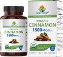 Brieofood organisk kanel 1500mg, 45 serveringer, vegetarisk, glutenfri, 90 vegetariske tabletter