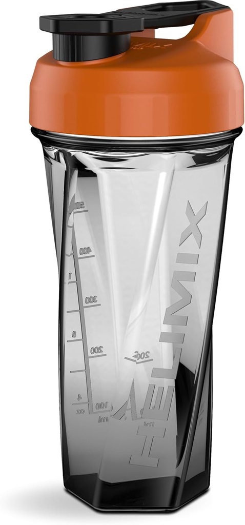 HELIMIX 2.0 Vortex Blender Shaker Flaske holder opp til 28oz | Ingen blandingskule eller Whisk | USA laget | Bærbar pre trening Whey Protein Drink Shaker Cup | Blander Cocktails Smoothies Shakes | Topp Rack Safe