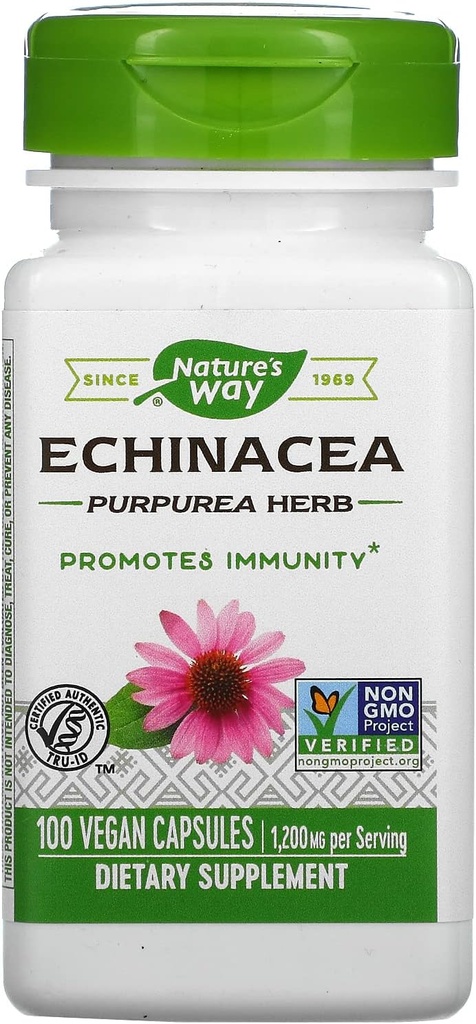 Naturens vei Echinacea Purpurea Herb, 1200 Mg Per Serving, 100 greve