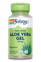 SOLARAY Aloe Vera Gel Konsentrat 200X - tilsvarende 2000mg Fresh Gel, Aloe Vera Capsules med Ginger, Peppermynt og Parsley, Herbal Wellness Support, Vegansk, Ikke-GMO, 60-dagers garanti, 100 Services