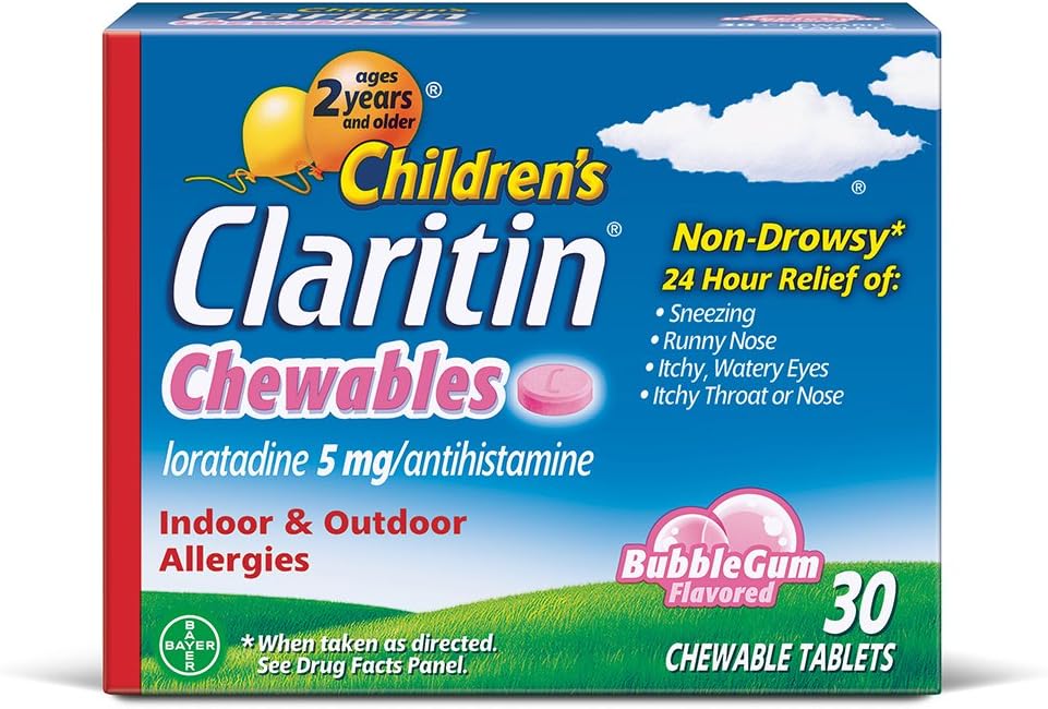 Claritin 24-timers allergi Chewables for barn, ikke drowsy allergi relief, 30 teller