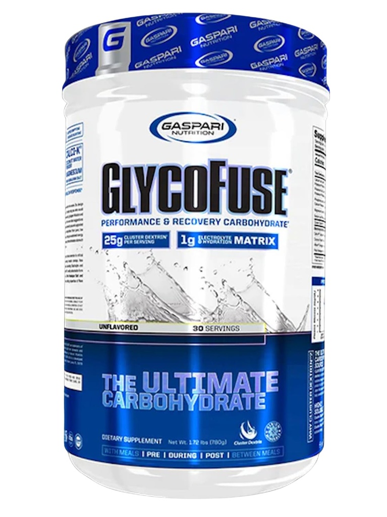 Gaspari Nutrition Glycofuse: Performance and Recovery Carbohydrat, 25g Cluster Dextrin og 1g Electrolyte og Hydration Matrise (30 Serveringer, Unflavored)