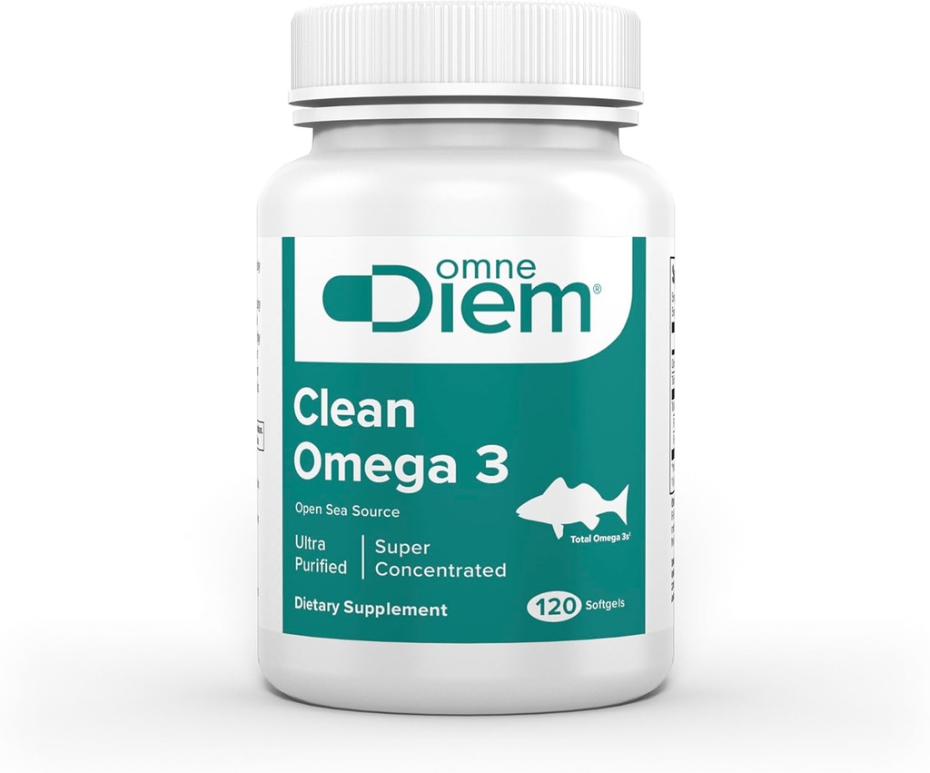Omne Diem ren Omega 3 – 1020mg, 120 mykgel kapsler – Fish Oil Dietary Supplement med Omega-3 fettsyrer: EPA & DHA