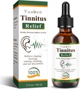 Yuaben Tinnitus Relief for ringing ører, øredråper for tilstoppede ører og øre ringing relief, naturlige ingredienser