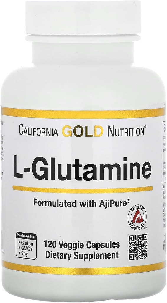 California Gold Nutrition L-Glutamine, AjiPure, 120 Veggie Capsules (500 mg per kapsel)