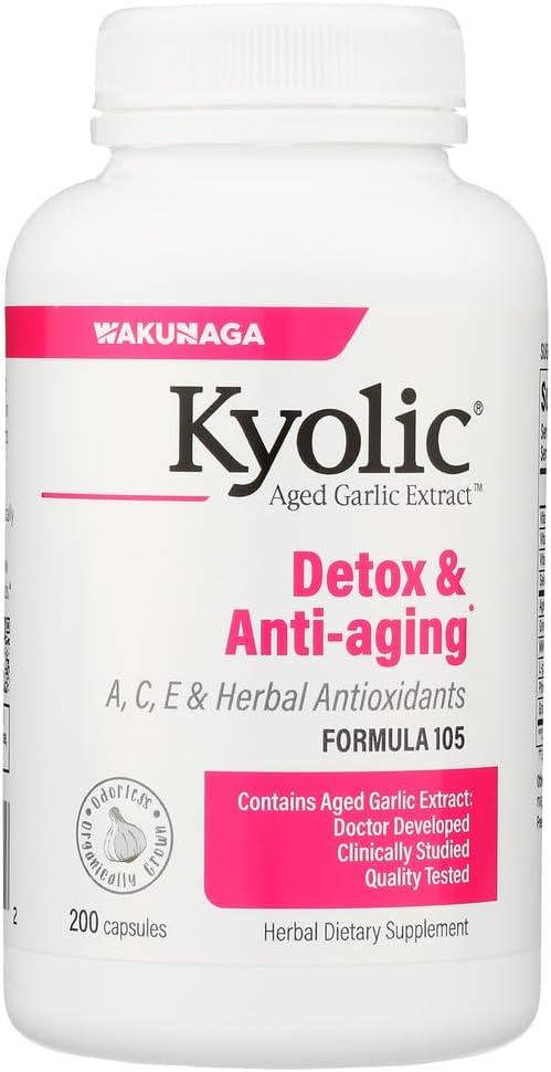 Kyolisk hvitløk formel 105 Detox & Anti-Aging (200 kapsler)
