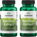 Swanson Bamboo Ekstrakt - naturlig hår, hud og negler Supplement - 70% Silica innhold som støtter kollagenformasjon og beinvekst - (60 Veggie Capsules, 300mg Hver) (2 pakke)