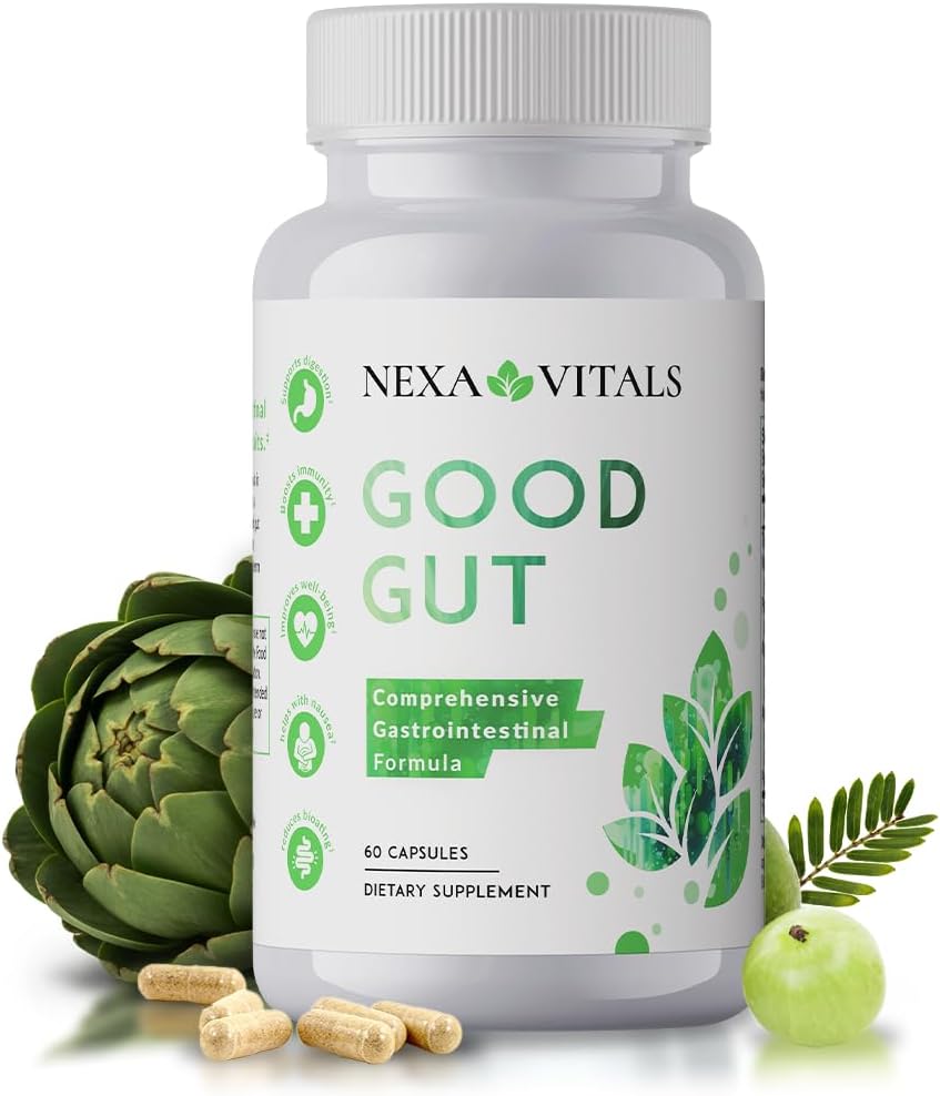 God Gut - Digestion støtte urter for å gjenopprette Gut Helse - fremme sunne Bowel bevegelser, redusere Bloating & Boost GI Motilitet w / Triphala & Artichoke ekstrakt - 60 kapsler