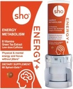 SHO Vegansk Energi + Fokus Supplement Kit - Matcha Grønn Te Ekstrakt, Metylert B Kompleks, Vitamin B og Koffein Naturlig Energi Booster Uten Krasj, Jitters For Menn og kvinner - 60 piller fylle flaske