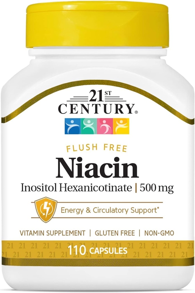 Niacin Flush Gratis 500 Milligram 110 Kapsler