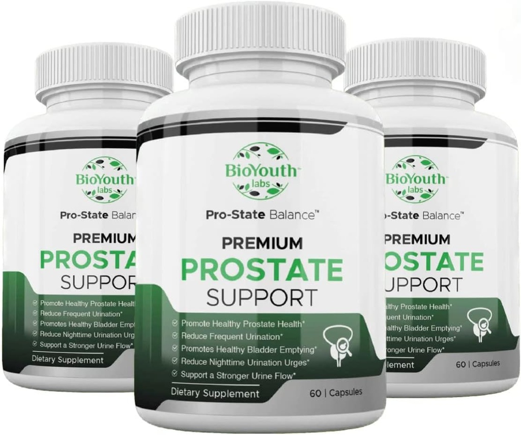 Labs naturlig prostata helse supplement for menn, 180 kapsler - Nutritious blanding av hvitløk, punicalagins, tribulus terrestris og selen for bedre urin flyt og reduserer hyppig urinasjon