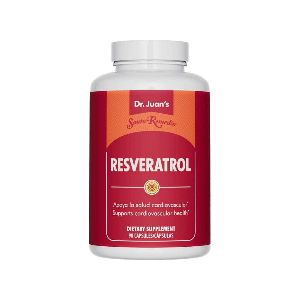Santo Remedio Resveratrol, støtter kardiovaskulær helse*, kosttilskudd, vegetarisk, ingen kunstige farger, ingen kunstige flavors, 200 mg, 90 kapsler