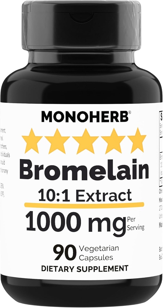MONOHERB Bromelain ekstrakt 1000 mg - 90 vegetariske kapsler