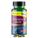 America Medic & Science Vitamin E 400 IE (60 Softgels) Diett Supplement som støtter hjertehelse, fremmer sunn hud, hår, øyne og immunsystem