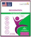 Live To Shine Resveratrol Patch - Transdermal Topical Plant-basert antioksidant støtte for sunn aldring og velvære - 30 Patches for kvinner og menn - USA laget