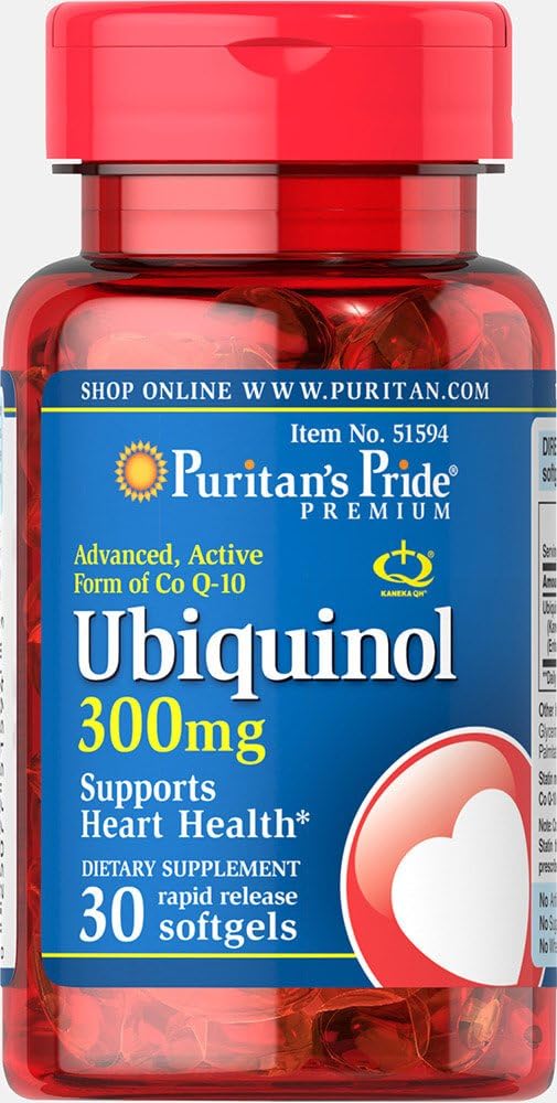 Puritans Pride Ubiquinol 300 mg Softgels, 30 greve