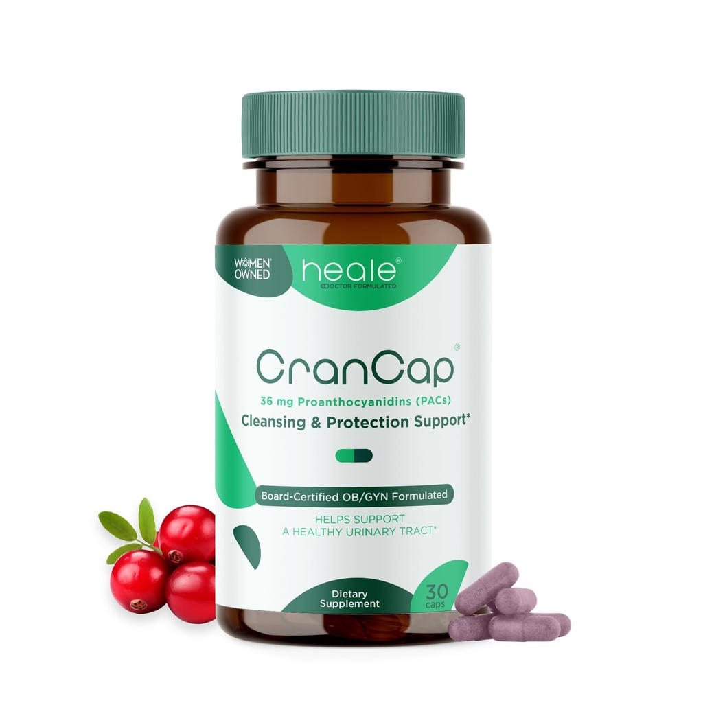 Cranberry piller - Urinal Tract Helse Cranberry Supplement - 36 mg Potent PACs - Ikke GMO, Vegan, Glutenfri - av Heale - 30 kapsler