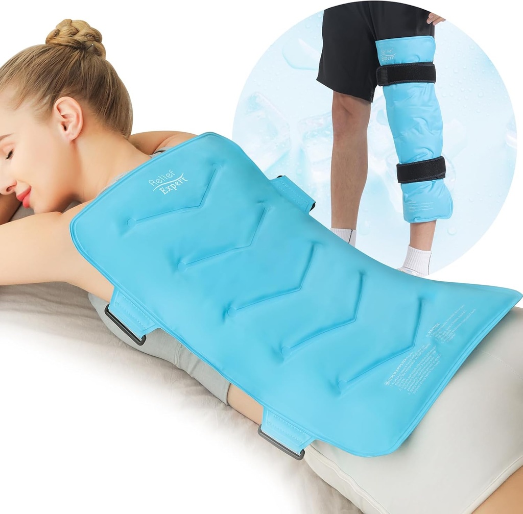 Relief Ekspert XXL Full rygg Ice Pack Wrap, (13\"x21\") - Reusable Ice Wrap for back Discomfort og Musclar tretthet- kalde kompresseterapi Gel Cold Pack for full kropp, Hip Ben - Blå