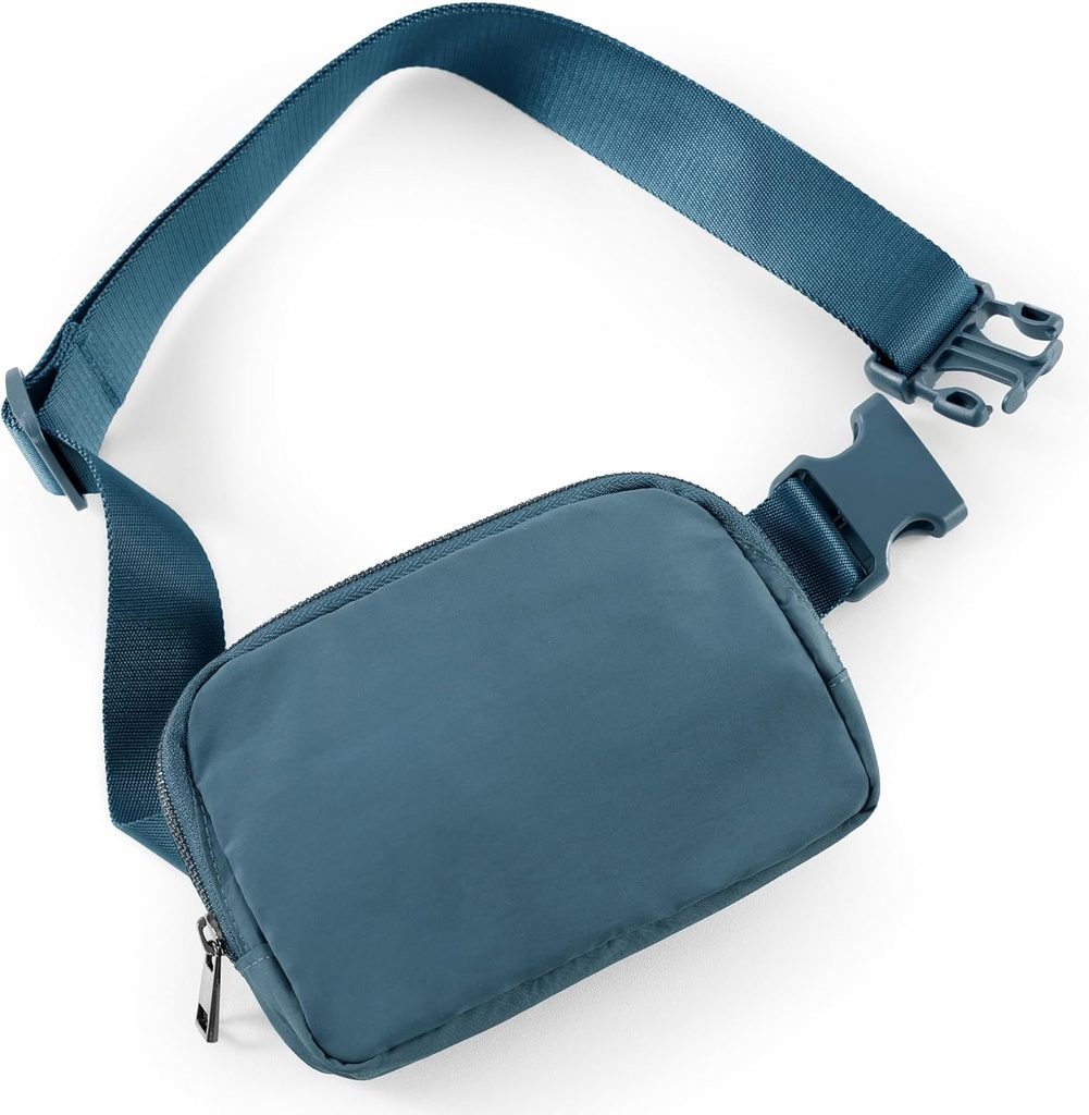 ODODOS Unisex minibeltepose med justerbar rem liten Fanny pakke for trening kjøretur, blå