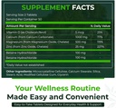 Naturlig Nutra 500 greve, kalsium Magnesium Sink Supplement med vitamin D3 for bein styrke, bidrar til å forbedre digestion, helse Glutenfri og sukker-fri, essensiell mineral kompleks