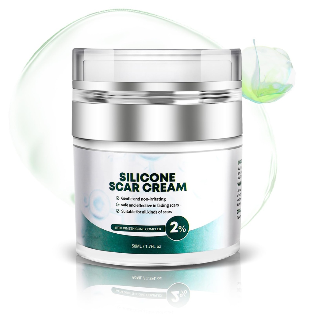 Avansert Scar Cream, Silikon Gel for arr, Professional Scar Removal Cream for kirurgiske arr, strekkmerker, gamle og nye arr 1,7 oz(50ml)