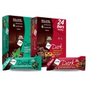 NuGo Dark Variety - Sjokolade Pretzel 12 Bars & Mint Chokolade Chip 12 Bars, 12-13g Protein, Vegan, Glutenfri, Ikke-GMO, Kosher Pareve, 24 greve