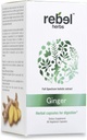 Rebel urter Ginger Capsules Kraftig Dual Extract, Ikke-GMO, Glutenfri, Ginger Root (Rhizome) Ekstrakt
