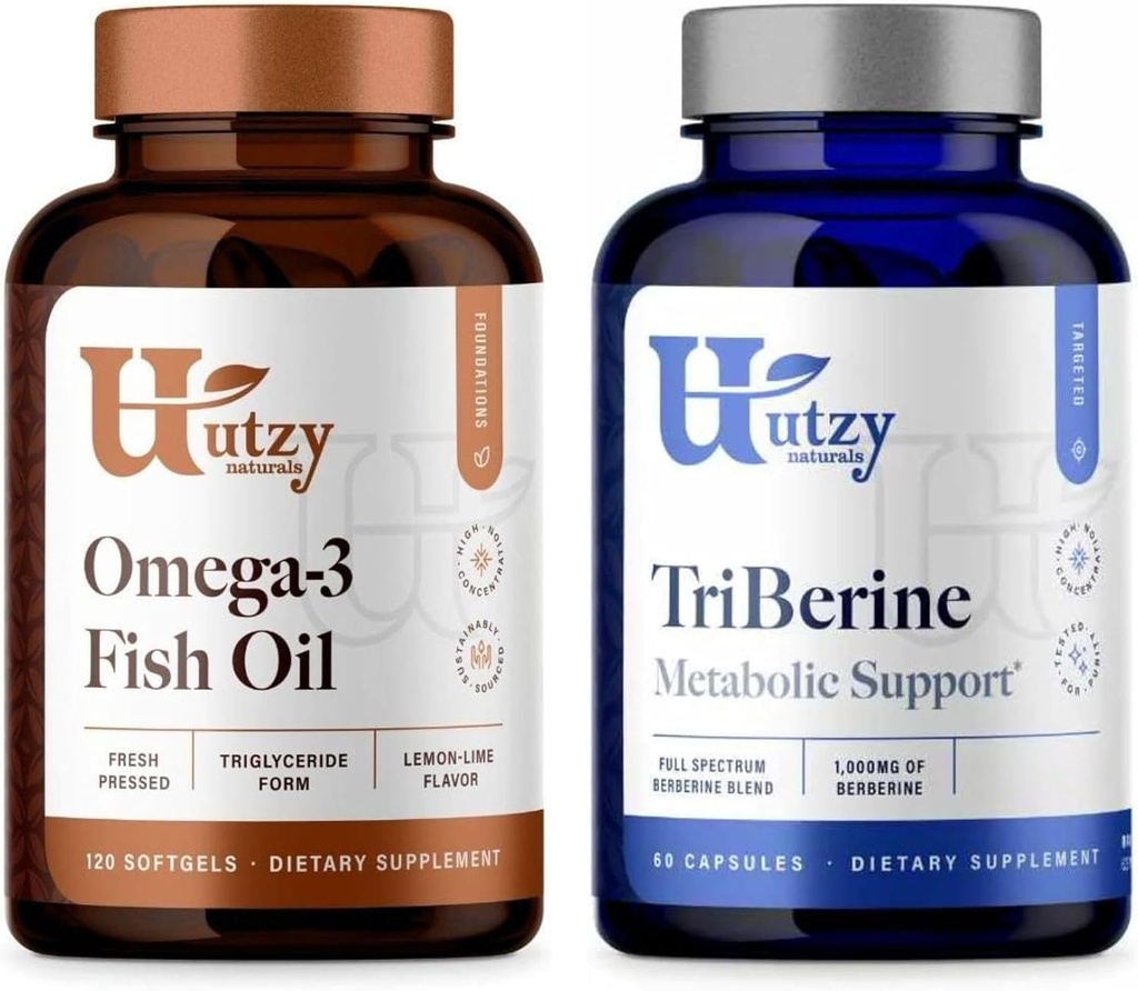 Utslitt Naturals Omega 3 Fiskolje 60 Softgels sitron-Lime Flavor og TriBerine