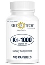 K1-1000 (Vitamin K1) 100 kapsler - 3 pakke - Bio-Tech Pharmacal
