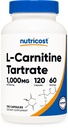 Nutricost L-karnitin Tartrat 1000mg, 120 kapsler - 500mg per kapsel (60 serveringer)