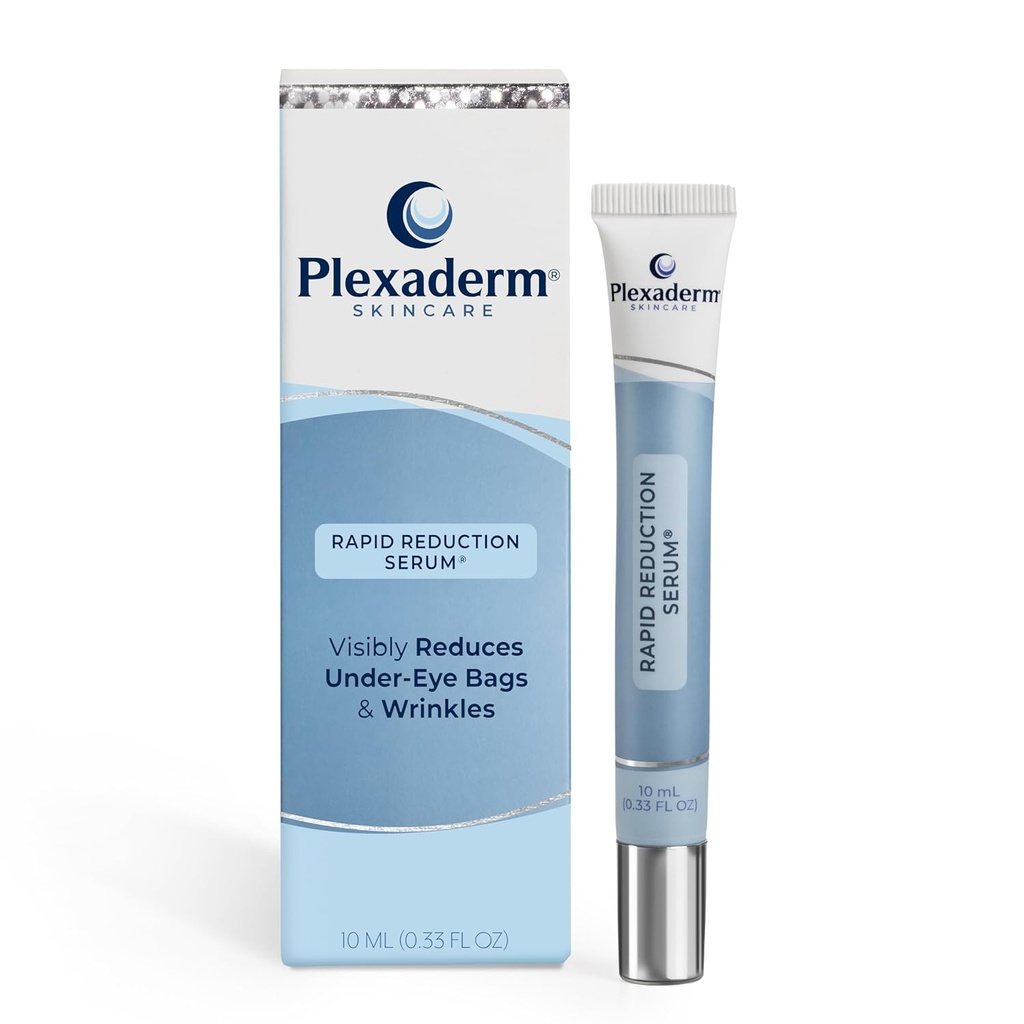 Plexaderm Rapid Reduksjon Eye Serum - Visuelt Reduserer Under-Eye poser, Wrinkles, Mørke sirkler, Fine linjer & Crows føtter umiddelbart, Anti Aging Wrinkle Remover for ansikt, Full størrelse Tube