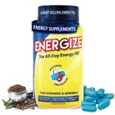 iSatori Energize Koffeinpiller - Rask fungerende energi Supplement med tidsfrigjøring koffein & naturlig nootropisk støtte - Ingen Jitters eller Crash - Energivitaminer for menn og kvinner - (84 tabletter)