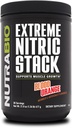 NutraBio Extreme Nitric Stack, Nitric Oxid og Cell Volumizing Formula- 30 serveringer (Blod Orange)