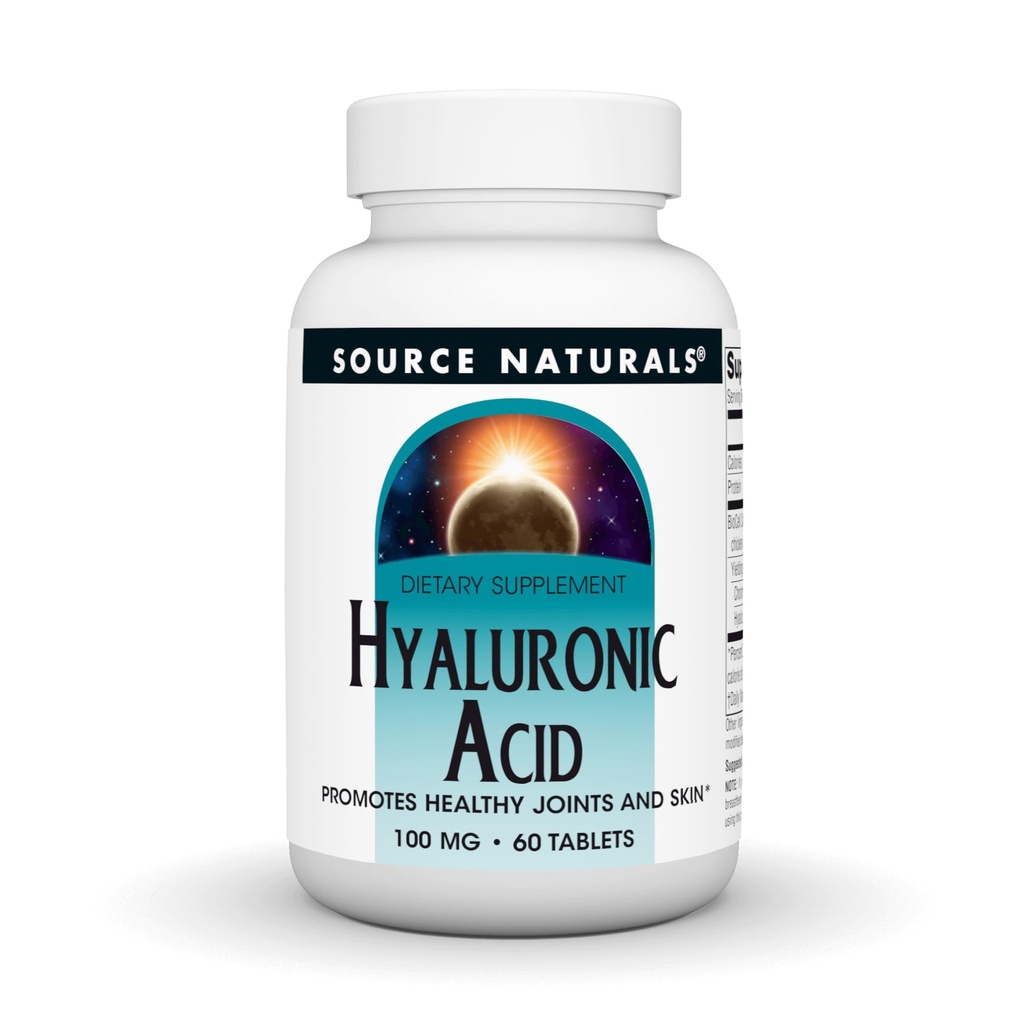 Kilde Naturals Hyaluronsyre, fremmer sunne ledd og hud*, 100mg - 60 tabletter