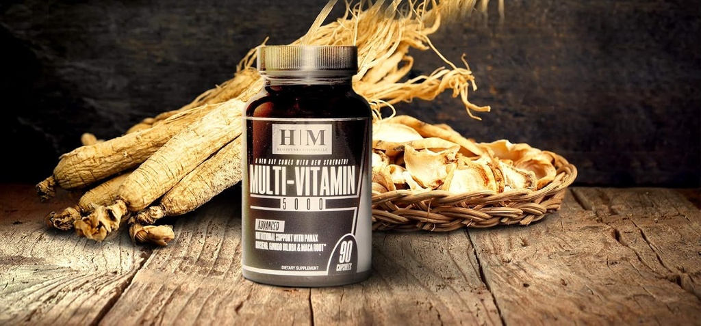 Det enkleste multivitamintilskudd for menn multivitamin 5000 infusert immun helse støtte menns daglige boost energi, generell helse vitamin A-K Plus mer 90 kapsler