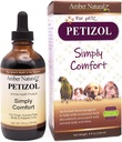 AMBER NATURALZ Petizol ganske enkelt komfort Herbal kosttilskudd for hunder, fugl, kanin | Støtte for anledningsforstyrrelser og normal kroppstemperatur | 4 Fluid Ounce Glassflaske | Produsert i USA